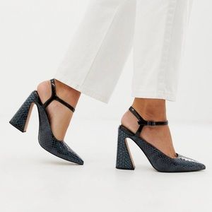 SOLD!!! ASOS Snake Leather Heels Size 8